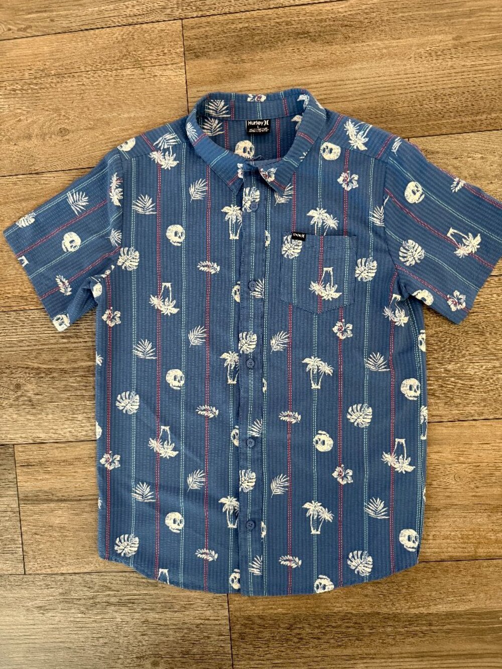 Hurley Boys' Printed Short- Sleeve, Button down shirt